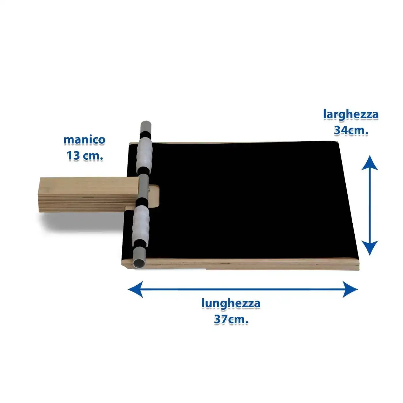 Pala para pizza Vesuvius 34x37cm de madera de abedul con tela de teflón negro antiadherente