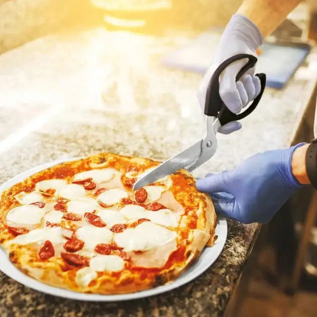 Forbici pizza acciaio inox 25cm ideali per pizze soffici e formaggio filante
