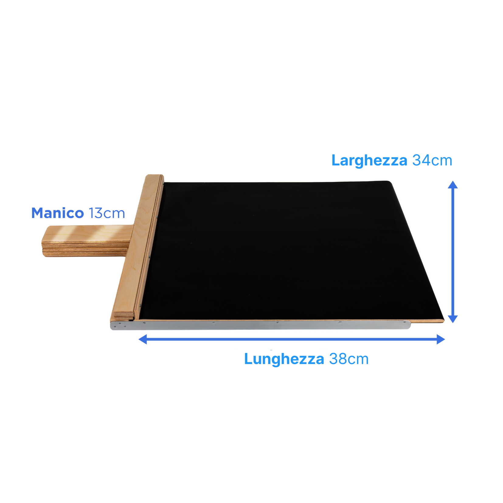 Pala Vesuvius Evolution 34x38cm con telo in Teflon nero per forni pizza