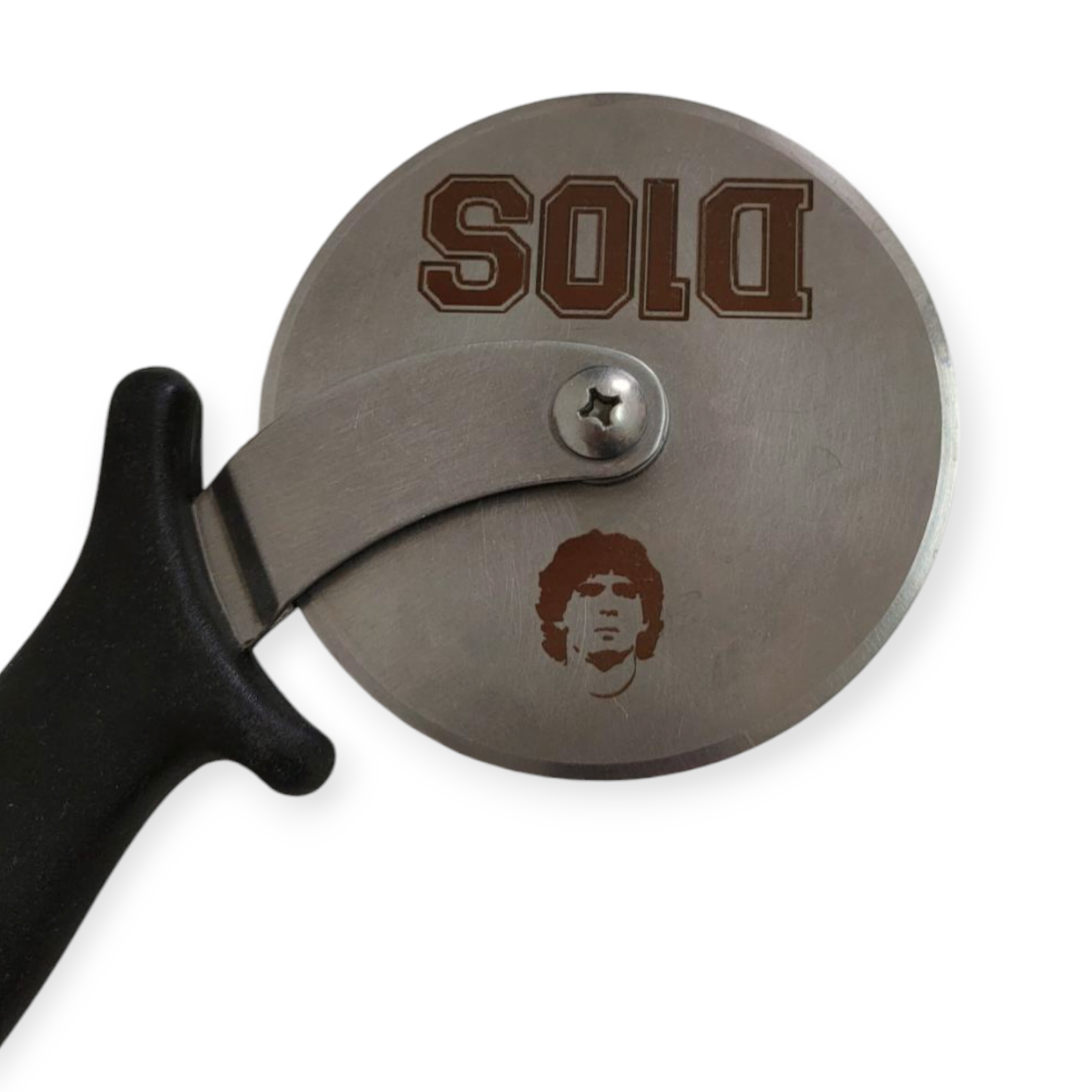 Rotella Taglia Pizza professionale da 10cm con doppia forcella in acciaio inox - OFFERTA - PERSONALIZZABILE CON INCISIONE LASER GRATUITA