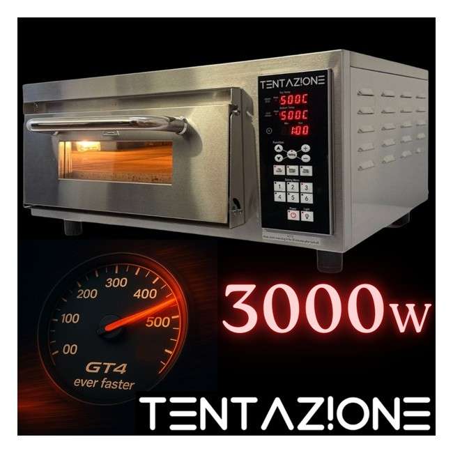 Pizza Party Tentazione MAX GT4 – digitale elektrische oven 3000W 500°C, GT4-technologie sneller dan ooit