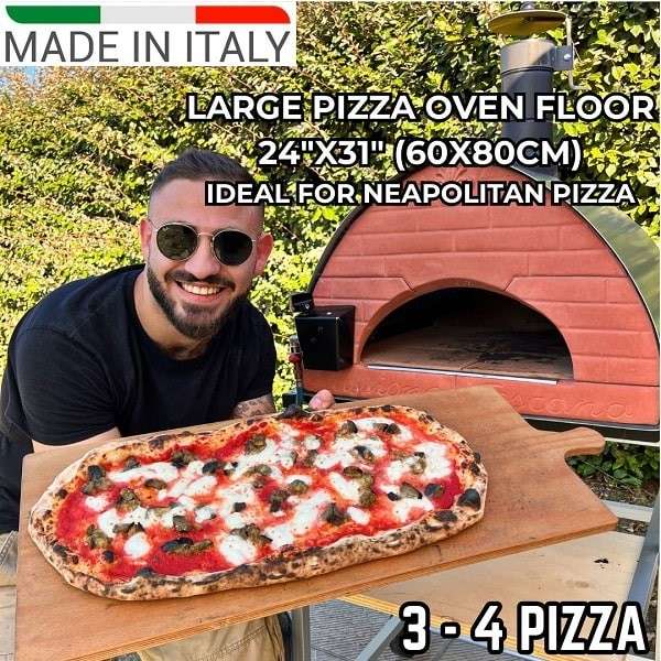 Forno Pizza Party Passione hybride hout- en gasoven met kookoppervlak 80x60cm
