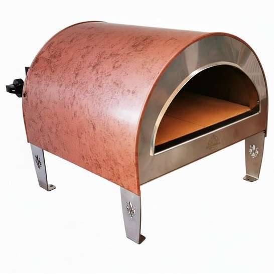 Pizza Party Ardore antiek koperen buiten gasfornuis, vooraanzicht