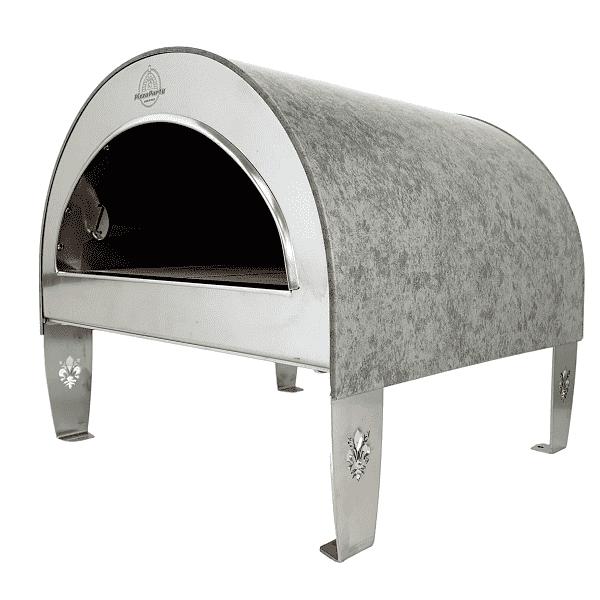 Pizza Party gasfornuis Ardore kleur Perla – 40x40cm pizzabakplaat voor neapolitaanse pizza buitenshuis