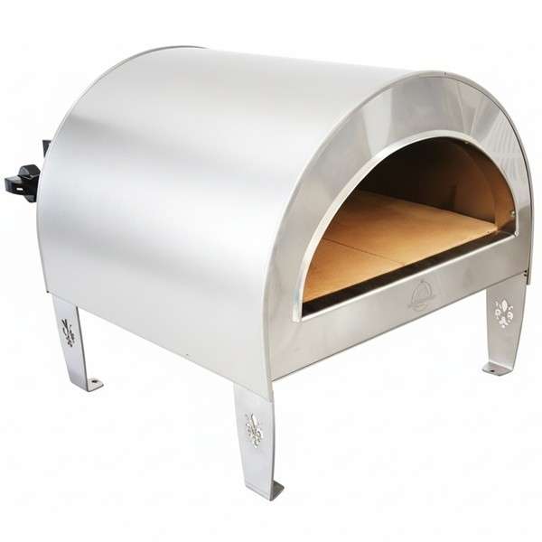 Pizzagasoven Pizza Party Ardore in glanzend zilver – kookoppervlak 40x40cm voor neapolitaanse pizza's buiten