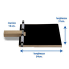 Pala Vesuvius 31x34 cm (nuova versione con telo in teflon Nero di nuova generazione) - PalaVesuvius