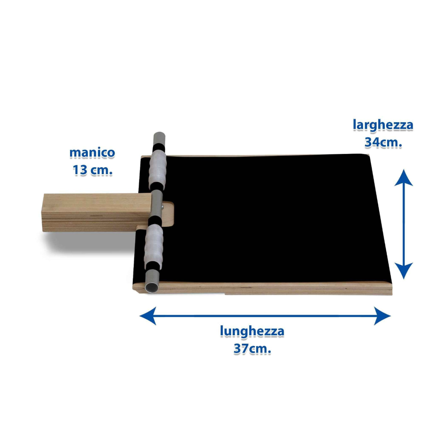 Pala pizza Vesuvius 34x37cm legno betulla con telo teflon nero antiaderente