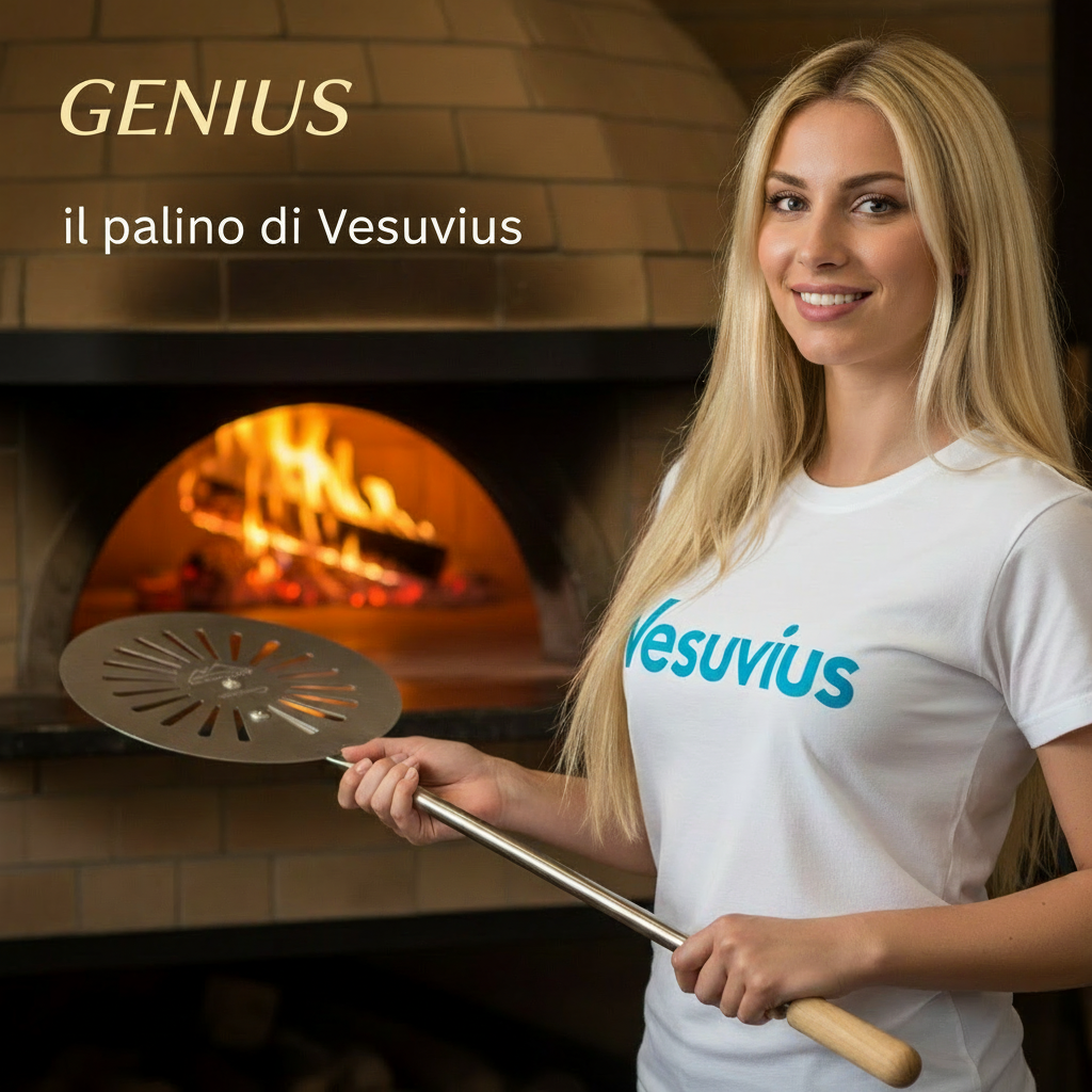 Genius palino girevole pizza 350° brevettato Vesuvius acciaio inox AISI 316