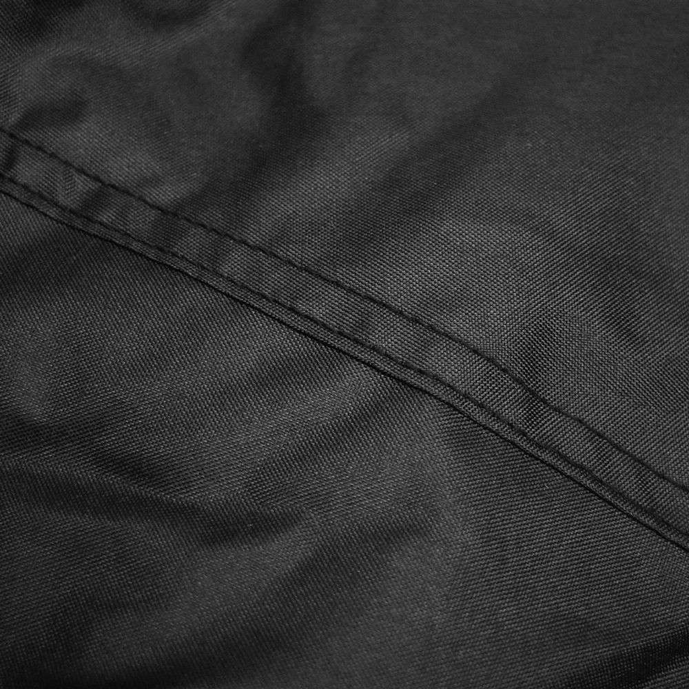 Reinforced stitching detail of the black cover for the Pizza Party Emozione pizza oven