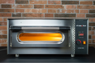 Forno pizza CF Calory CF62E – vista frontale, acciaio inox, porta in vetro temperato