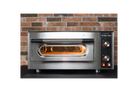 Calory CF62M PRO – Forno pizza meccanico 480°C, vista frontale, acciaio inox Made in Italy