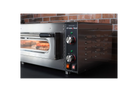 Calory CF62M PRO – Vista obliqua del forno pizza elettrico meccanico in acciaio inox